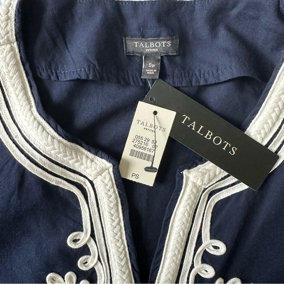 TALBOTS Women’s Embroidered Blouse- Size: Small Petite - NWT - Picture 5 of 11